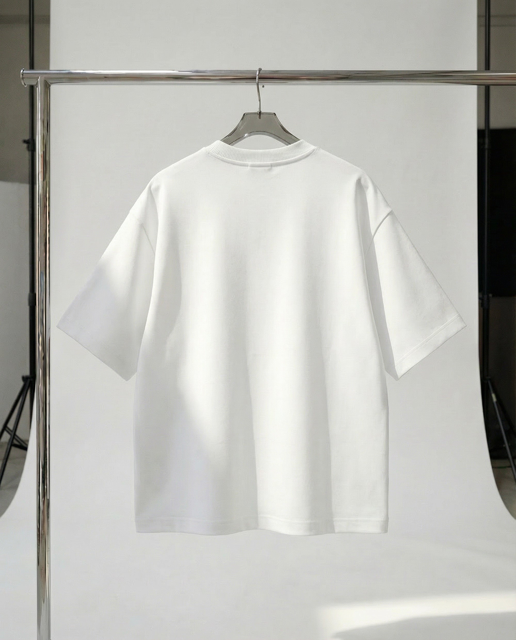 PURE FORM White Boxy Fit Oversized T-Shirt [UNISEX]