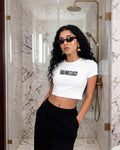 Bad And Classy White Crop Tee