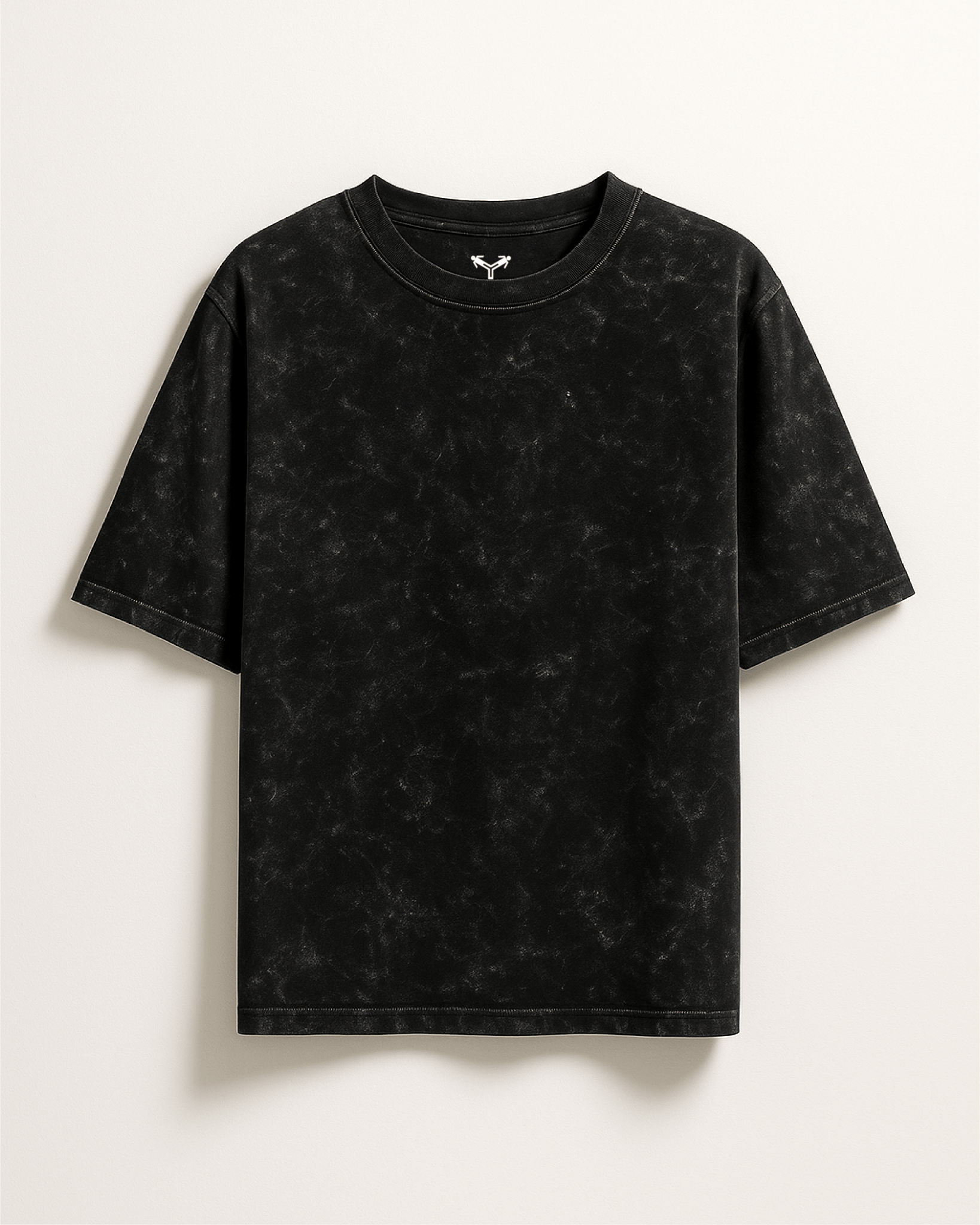 FadeTech Elite Tee – Black Mineral Wash | 240 GSM Oversized Fit from FKAHUMANS | Premium Streetwear