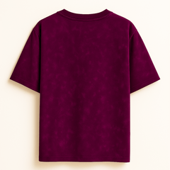 FadeTech Elite Tee – Burgundy Royale Mineral Wash | 240 GSM Oversized Fit from FKAHUMANS | Premium Streetwear