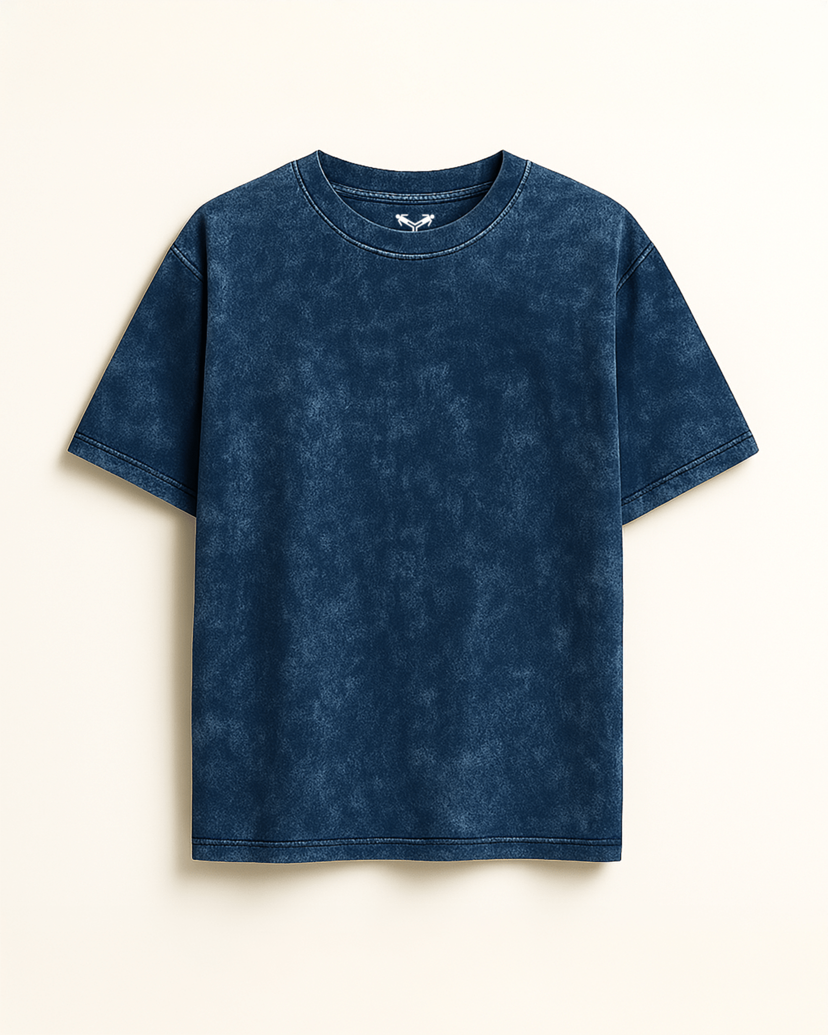 FadeTech Elite Tee – Deep Sea Blue Mineral Wash | 240 GSM Oversized Fit from FKAHUMANS | Premium Streetwear