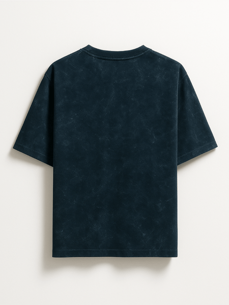FadeTech Elite Tee – Deep Sea Blue Mineral Wash | 240 GSM Oversized Fit from FKAHUMANS | Premium Streetwear