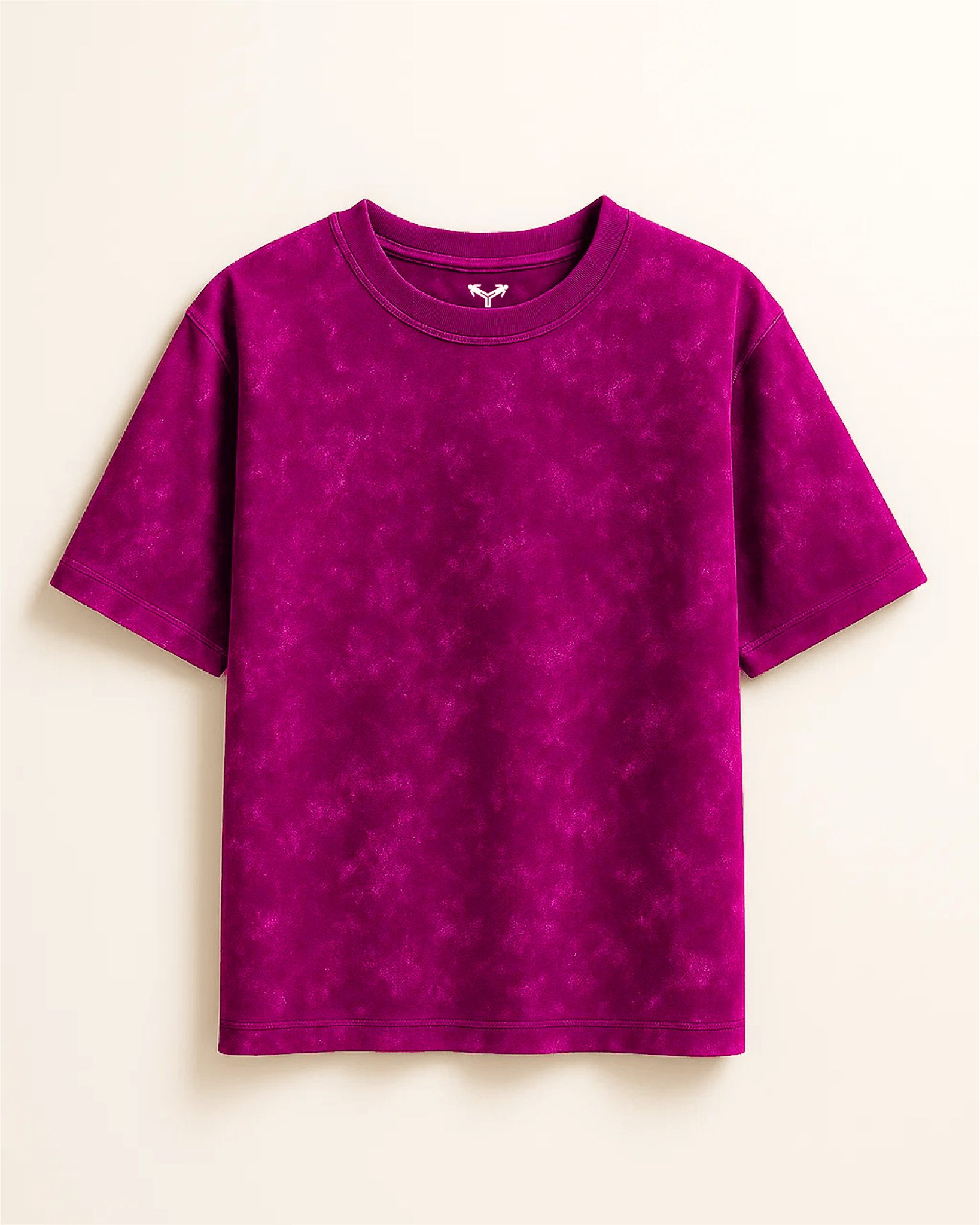 FadeTech Elite Tee – Royale Maroon Mineral Wash Oversized Fit from FKAHUMANS | Premium Streetwear