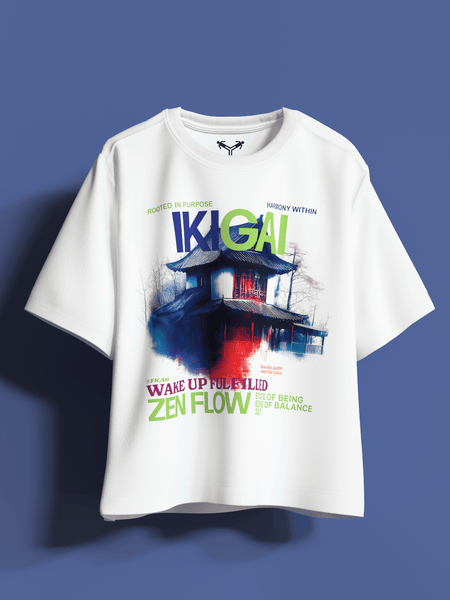 IKIGAI Boxy Fit Oversized T-Shirt [UNISEX] from FKAHUMANS | Premium Streetwear