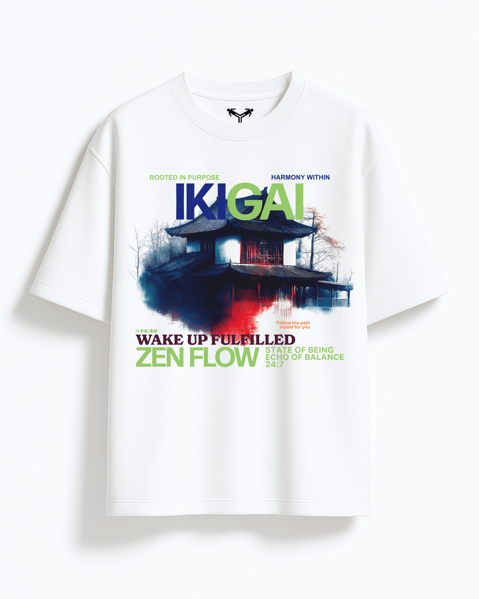 IKIGAI Boxy Fit Oversized T-Shirt [UNISEX] from FKAHUMANS | Premium Streetwear