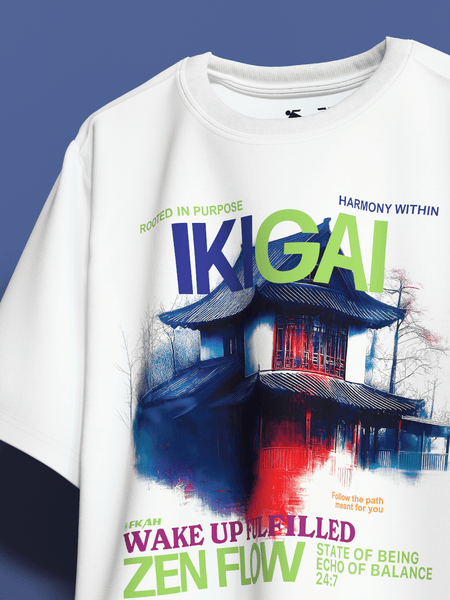 IKIGAI Boxy Fit Oversized T-Shirt [UNISEX] from FKAHUMANS | Premium Streetwear