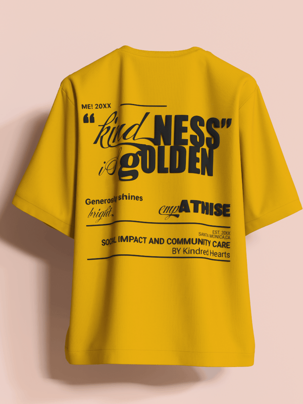 Kindness Is Golden Oversized T-Shirt [UNISEX] from FKAHUMANS | Premium Streetwear