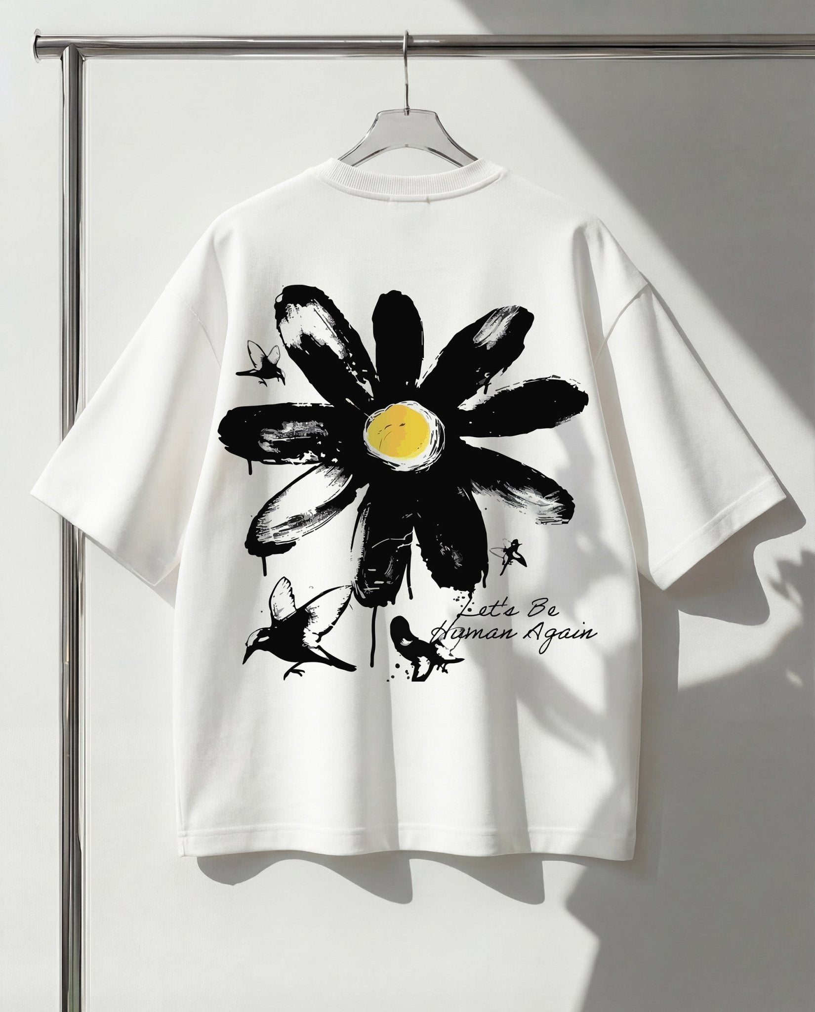 Let's Be Human Again Boxy Fit Oversized T-Shirt [UNISEX] from FKAHUMANS | Premium Streetwear