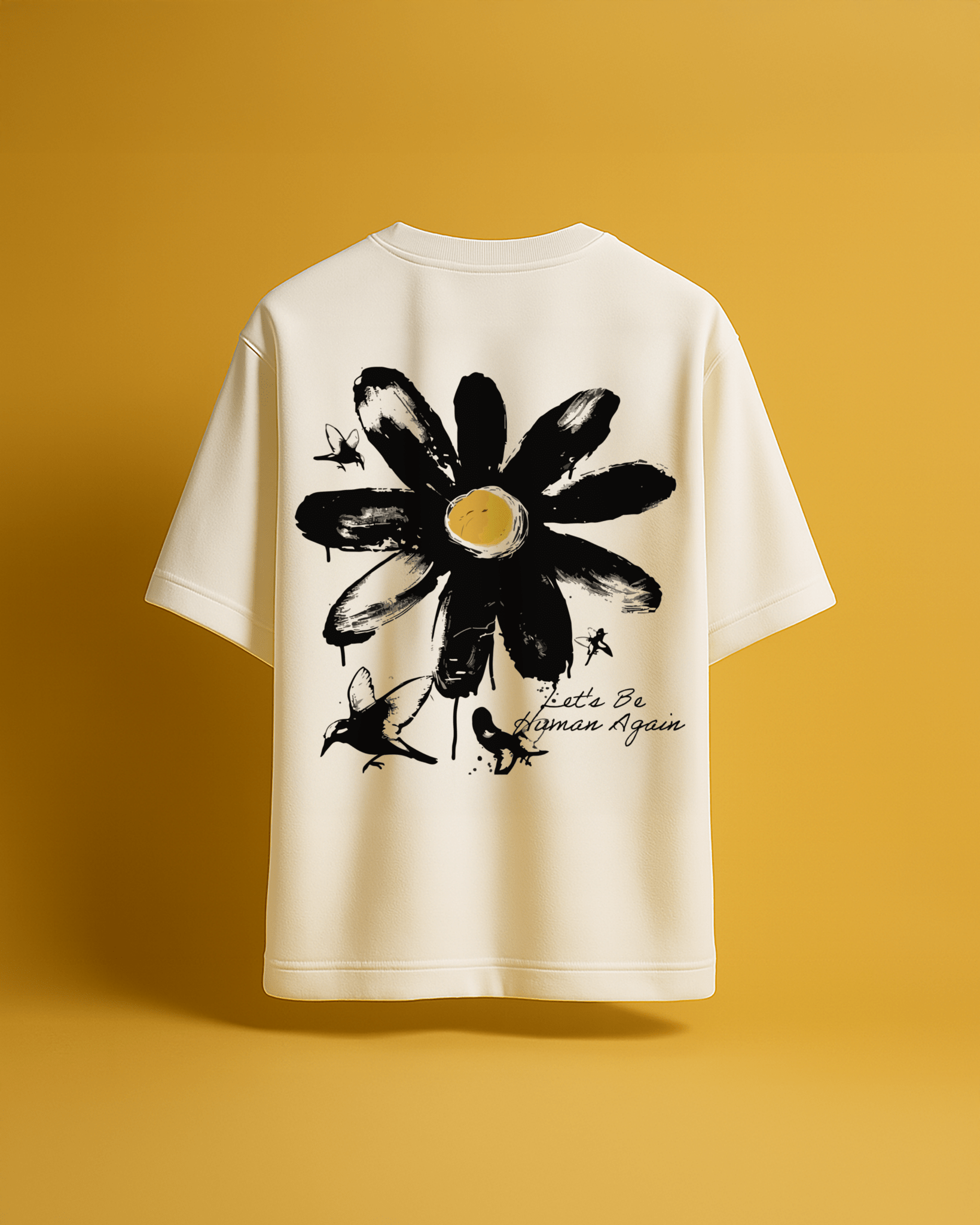 Let's Be Human Again Boxy Fit Oversized T-Shirt [UNISEX] from FKAHUMANS | Premium Streetwear