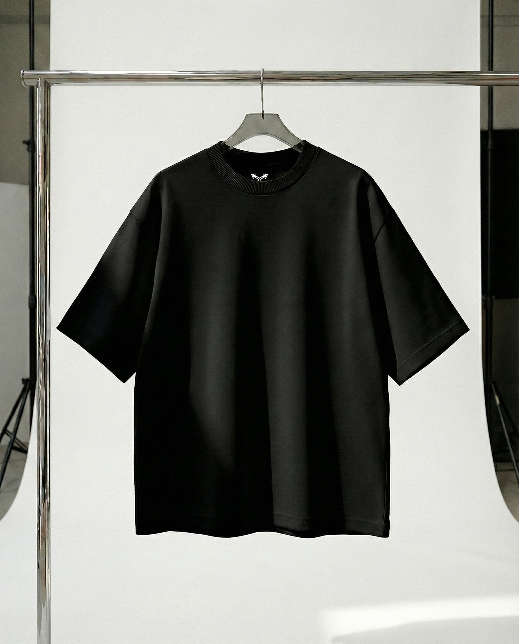 PURE FORM Black Boxy Fit Oversized T-Shirt [UNISEX] from FKAHUMANS | Premium Streetwear