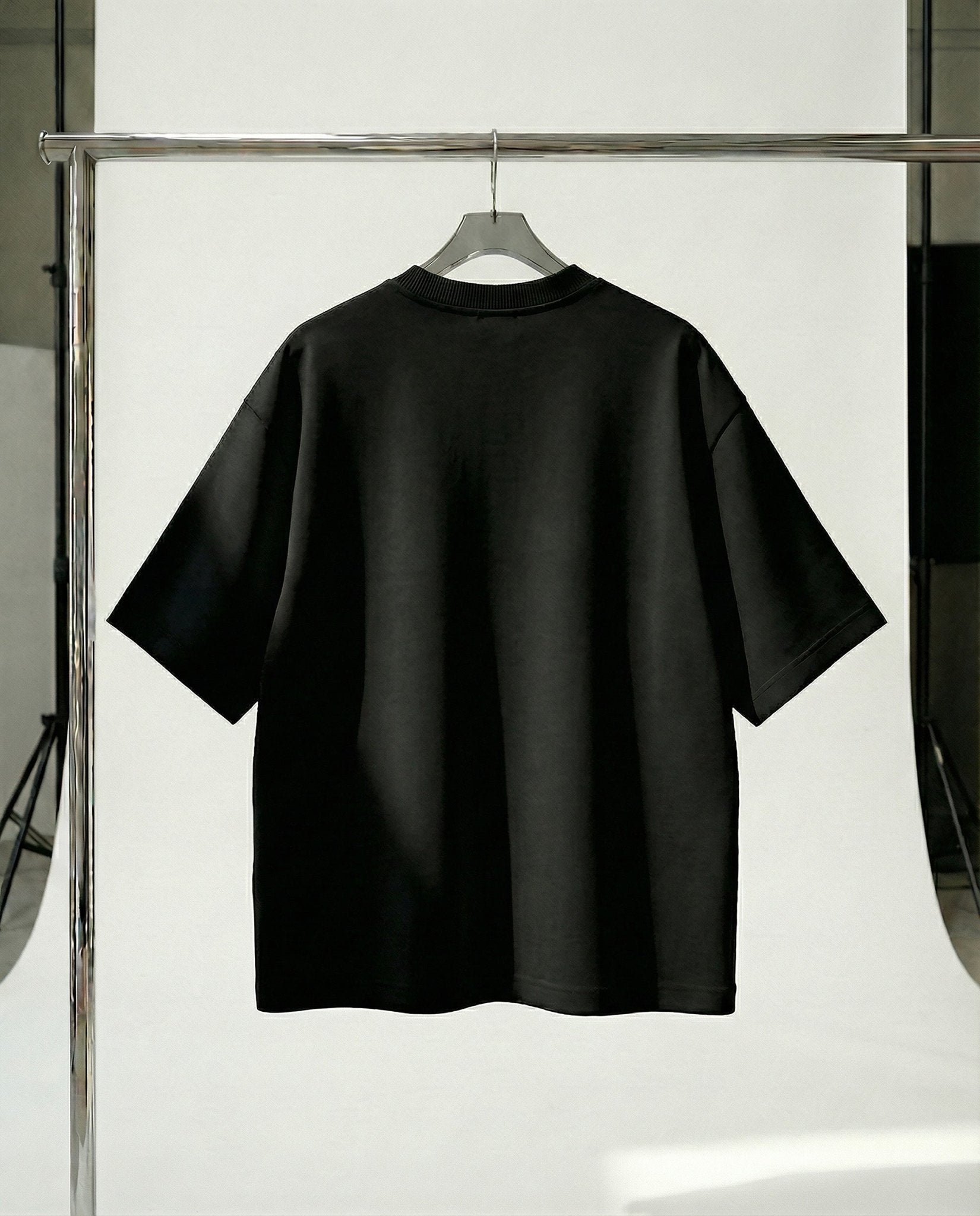 PURE FORM Black Boxy Fit Oversized T-Shirt [UNISEX] from FKAHUMANS | Premium Streetwear