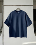 PURE FORM Obsidian Navy Boxy Fit Oversized T-Shirt [UNISEX] from FKAHUMANS | Premium Streetwear