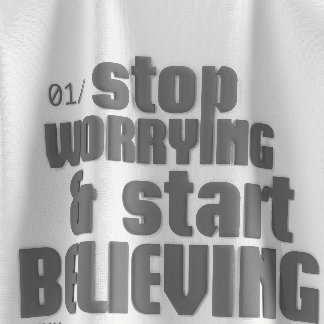 Start Believing Oversized T-Shirt [UNISEX] from FKAHUMANS | Premium Streetwear