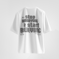 Start Believing Oversized T-Shirt [UNISEX] from FKAHUMANS | Premium Streetwear