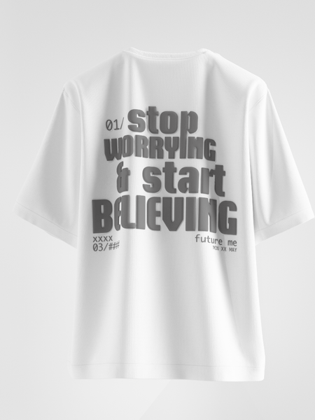Start Believing Oversized T-Shirt [UNISEX] from FKAHUMANS | Premium Streetwear