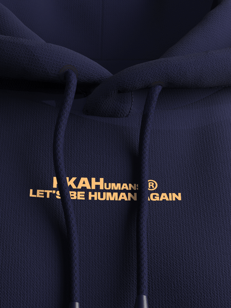 FKAHumans ® BASIC PRUSSIAN NAVY Hooded Sweatshirt [UNISEX] - FKAHUMANSOversized Hooded Sweatshirt