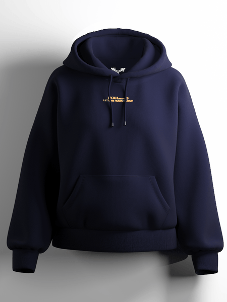 FKAHumans ® BASIC PRUSSIAN NAVY Hooded Sweatshirt [UNISEX] - FKAHUMANSOversized Hooded Sweatshirt