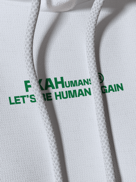 FKAHumans ® BASIC WHITE Hooded Sweatshirt [UNISEX] - FKAHUMANSOversized Hooded Sweatshirt