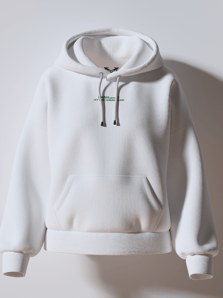FKAHumans ® BASIC WHITE Hooded Sweatshirt [UNISEX] - FKAHUMANSOversized Hooded Sweatshirt