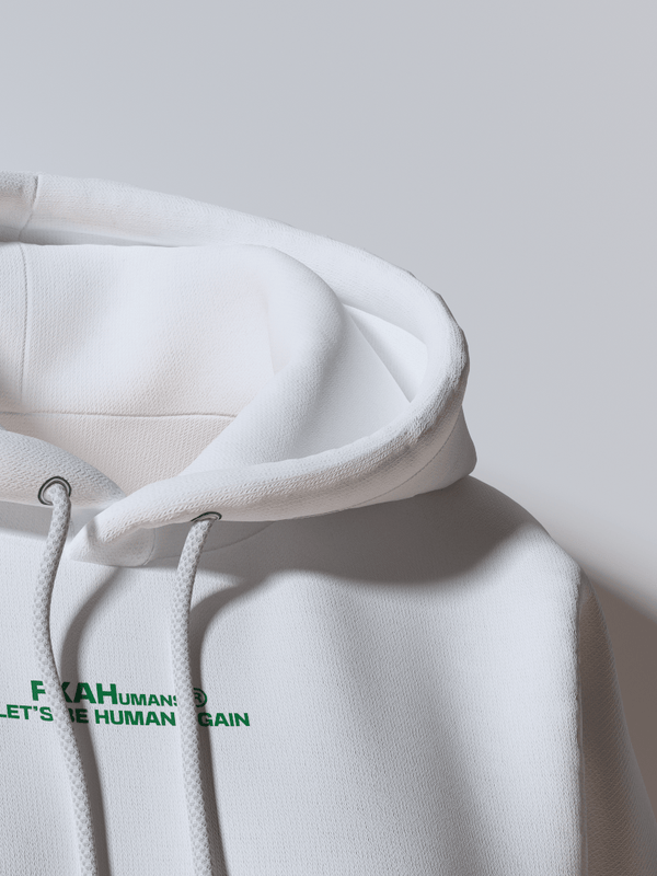 FKAHumans ® BASIC WHITE Hooded Sweatshirt [UNISEX] - FKAHUMANSOversized Hooded Sweatshirt